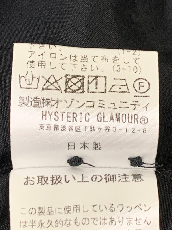 【中古品】【メンズ】 HYSTERIC GLAMOUR ヒステリックグラマー OPEN COLLAR SHIRT 02241AH05 HYSTERIC HELLワッペン オープンカラーシャツ 半袖シャツ トップス 140-251125-yn-28-min サイズ：L カラー：ブラック 万代Net店