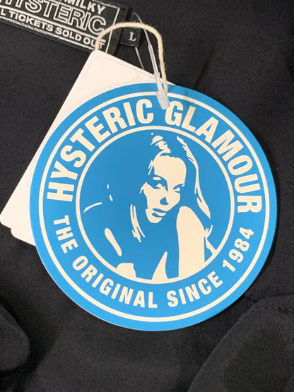 【中古品】【メンズ】 HYSTERIC GLAMOUR ヒステリックグラマー OPEN COLLAR SHIRT 02241AH05 HYSTERIC HELLワッペン オープンカラーシャツ 半袖シャツ トップス 140-251125-yn-28-min サイズ：L カラー：ブラック 万代Net店