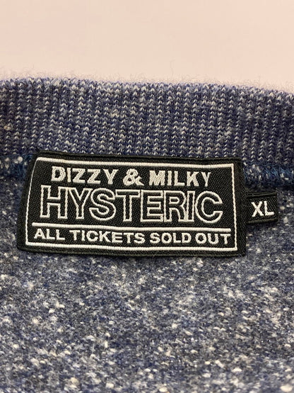 【中古品】【メンズ】 HYSTERIC GLAMOUR ヒステリックグラマー MUSIC LOVERS SWEAT 02251CS02 ミュージック ラバース スウェット ニットトップス 140-251126-jt-17-min サイズ：XL カラー：ブルー系 万代Net店