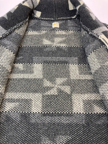 【中古品】【メンズ】 BARNS バーンズ HANDLIKE KNIT GOWN JACKET ハンドライク ニット ガウン ジャケット アウター 145-251125-jt-27-min サイズ：2 カラー：ブラック系 万代Net店