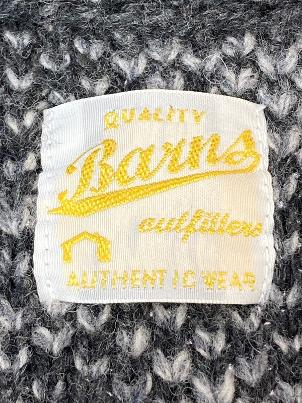 【中古品】【メンズ】 BARNS バーンズ HANDLIKE KNIT GOWN JACKET ハンドライク ニット ガウン ジャケット アウター 145-251125-jt-27-min サイズ：2 カラー：ブラック系 万代Net店