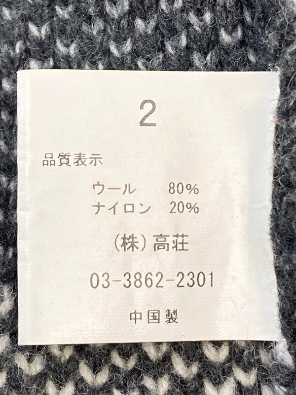 【中古品】【メンズ】 BARNS バーンズ HANDLIKE KNIT GOWN JACKET ハンドライク ニット ガウン ジャケット アウター 145-251125-jt-27-min サイズ：2 カラー：ブラック系 万代Net店