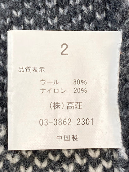 【中古品】【メンズ】 BARNS バーンズ HANDLIKE KNIT GOWN JACKET ハンドライク ニット ガウン ジャケット アウター 145-251125-jt-27-min サイズ：2 カラー：ブラック系 万代Net店