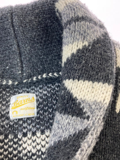 【中古品】【メンズ】 BARNS バーンズ HANDLIKE KNIT GOWN JACKET ハンドライク ニット ガウン ジャケット アウター 145-251125-jt-27-min サイズ：2 カラー：ブラック系 万代Net店