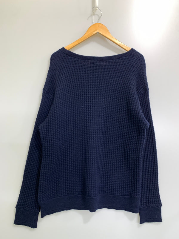 【中古品】【メンズ】 FILMELANGE フィルメランジェ ALAN WAFFLE KNIT SWEATER 192-1027 アラン ワッフル ニット セーター メンズ トップス 長袖 140-260731-em-63-min サイズ：4 カラー：ネイビー 万代Net店