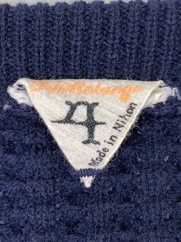 【中古品】【メンズ】 FILMELANGE フィルメランジェ ALAN WAFFLE KNIT SWEATER 192-1027 アラン ワッフル ニット セーター メンズ トップス 長袖 140-260731-em-63-min サイズ：4 カラー：ネイビー 万代Net店