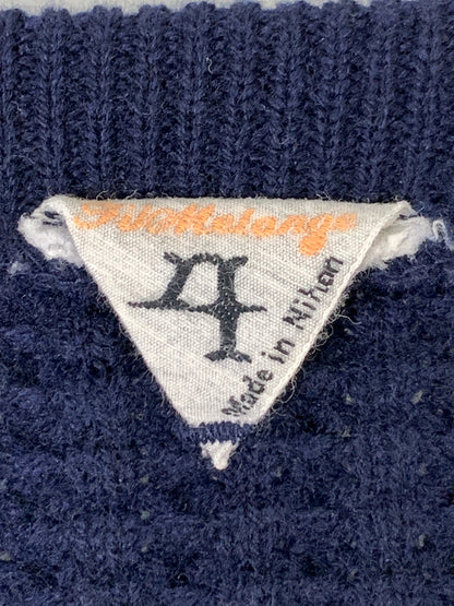 【中古品】【メンズ】 FILMELANGE フィルメランジェ ALAN WAFFLE KNIT SWEATER 192-1027 アラン ワッフル ニット セーター メンズ トップス 長袖 140-260731-em-63-min サイズ：4 カラー：ネイビー 万代Net店