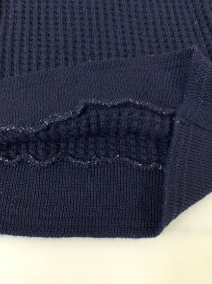 【中古品】【メンズ】 FILMELANGE フィルメランジェ ALAN WAFFLE KNIT SWEATER 192-1027 アラン ワッフル ニット セーター メンズ トップス 長袖 140-260731-em-63-min サイズ：4 カラー：ネイビー 万代Net店