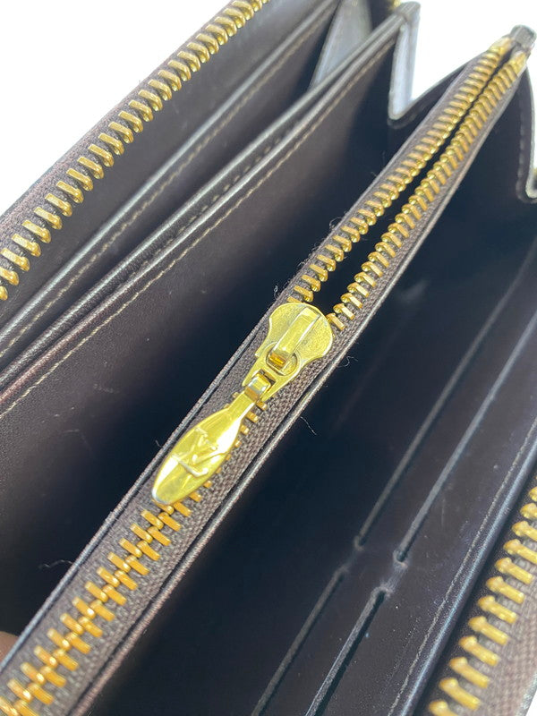 【中古品】【メンズ/レディース】 LOUIS VUITTON ルイ・ヴィトン モノグラム・ヴェルニ ジッピーウォレット M93522 CA2144 長財布 ラウンドファスナー 179-251130-em-46-min カラー：ダークブラウン 万代Net店