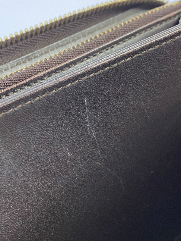 【中古品】【メンズ/レディース】 LOUIS VUITTON ルイ・ヴィトン モノグラム・ヴェルニ ジッピーウォレット M93522 CA2144 長財布 ラウンドファスナー 179-251130-em-46-min カラー：ダークブラウン 万代Net店