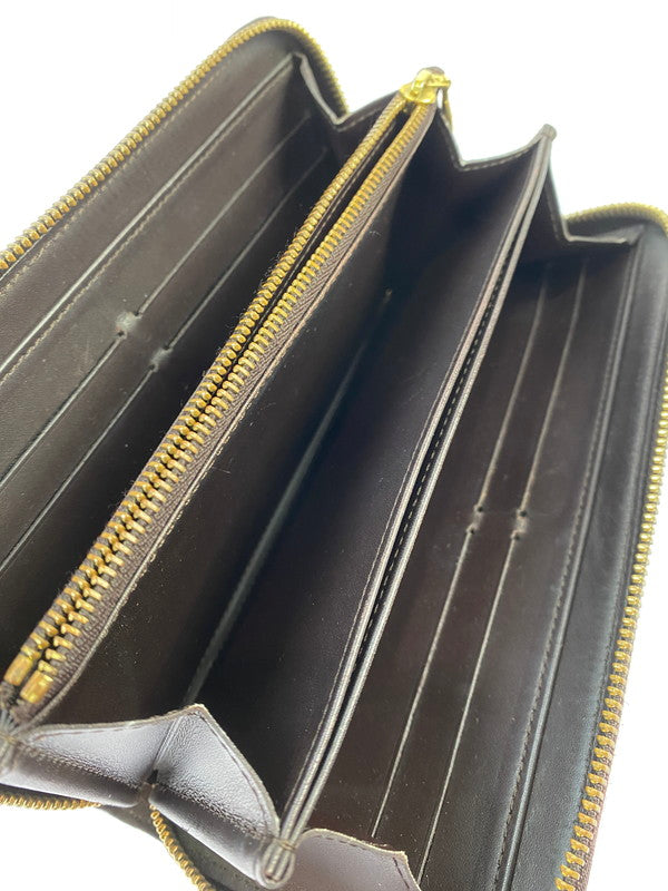 【中古品】【メンズ/レディース】 LOUIS VUITTON ルイ・ヴィトン モノグラム・ヴェルニ ジッピーウォレット M93522 CA2144 長財布 ラウンドファスナー 179-251130-em-46-min カラー：ダークブラウン 万代Net店