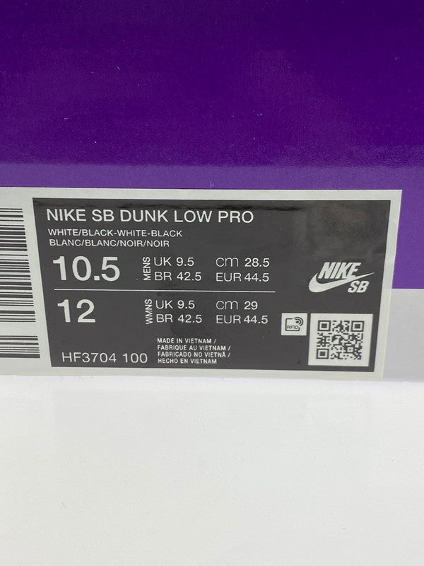 【未使用品】【メンズ】 NIKE SB ナイキ スケートボーディング DUNK LOW PRO HF3704-100 ダンク ロー プロ スニーカー 靴 160-251129-kk-07-min カラー：WHITE/BLACK-WHITE-BLACK 万代Net店
