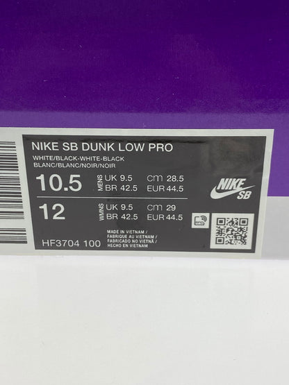 【未使用品】【メンズ】 NIKE SB ナイキ スケートボーディング DUNK LOW PRO HF3704-100 ダンク ロー プロ スニーカー 靴 160-251129-kk-07-min カラー：WHITE/BLACK-WHITE-BLACK 万代Net店
