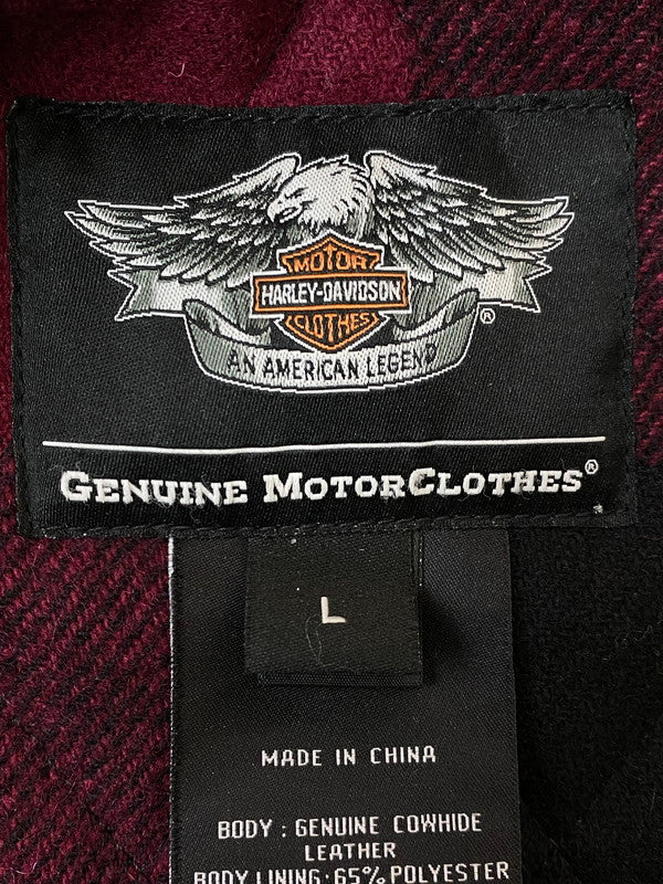 【現状渡し品】【メンズ】 HARLEY DAVIDSON ハーレーダビッドソン ダブル ライダースジャケット レザー メンズ アウター 145-251205-em-48-min サイズ：L カラー：ブラック 万代Net店