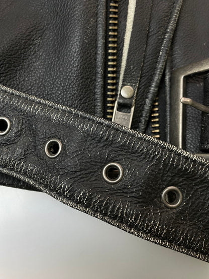 【現状渡し品】【メンズ】 HARLEY DAVIDSON ハーレーダビッドソン ダブル ライダースジャケット レザー メンズ アウター 145-251205-em-48-min サイズ：L カラー：ブラック 万代Net店