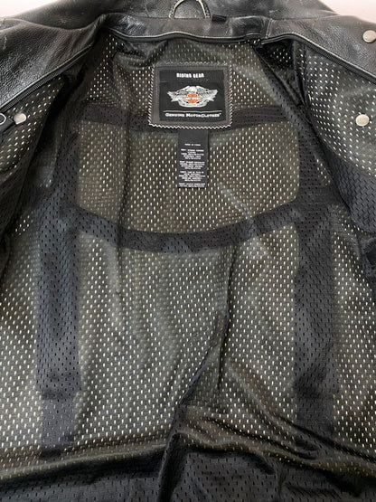 【現状渡し品】【メンズ】 HARLEY DAVIDSON ハーレーダビッドソン ダブル ライダースジャケット レザー メンズ アウター 145-251205-em-48-min サイズ：L カラー：ブラック 万代Net店