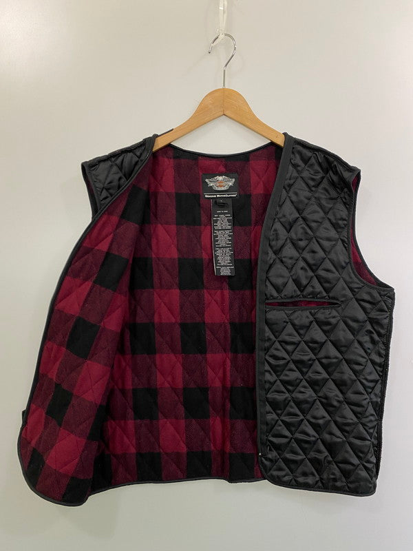 【現状渡し品】【メンズ】 HARLEY DAVIDSON ハーレーダビッドソン ダブル ライダースジャケット レザー メンズ アウター 145-251205-em-48-min サイズ：L カラー：ブラック 万代Net店