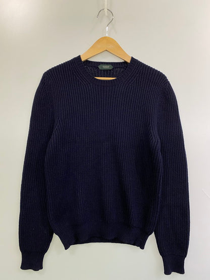 【中古品】【メンズ】 ZANONE ザノーネ クルーネック ニット セーター メンズ トップス 141-251128-em-03-min サイズ：48 カラー：ネイビー 万代Net店