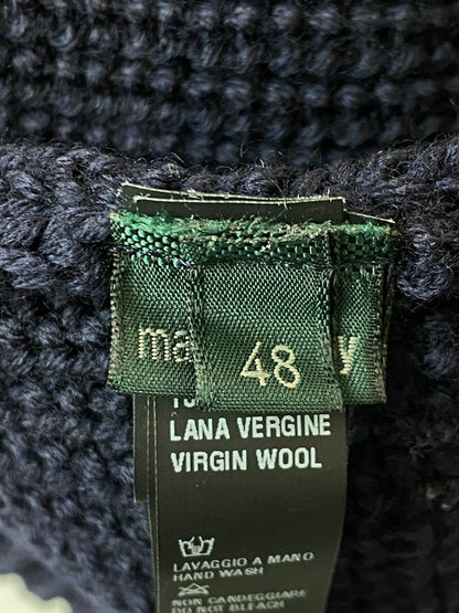 【中古品】【メンズ】 ZANONE ザノーネ クルーネック ニット セーター メンズ トップス 141-251128-em-03-min サイズ：48 カラー：ネイビー 万代Net店