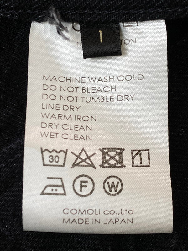 【中古品】【メンズ】 COMOLI コモリ 23AW BLACK DENIM JACKET Y03-01001 ブラック デニムジャケット ライトアウター Gジャン 140-251129-kk-24-min サイズ：1 カラー：ブラック 万代Net店