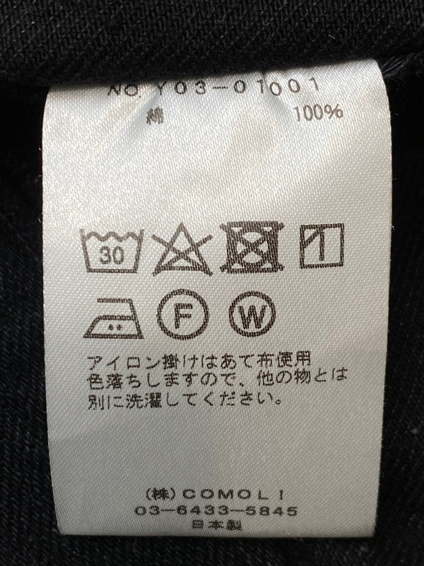 【中古品】【メンズ】 COMOLI コモリ 23AW BLACK DENIM JACKET Y03-01001 ブラック デニムジャケット ライトアウター Gジャン 140-251129-kk-24-min サイズ：1 カラー：ブラック 万代Net店