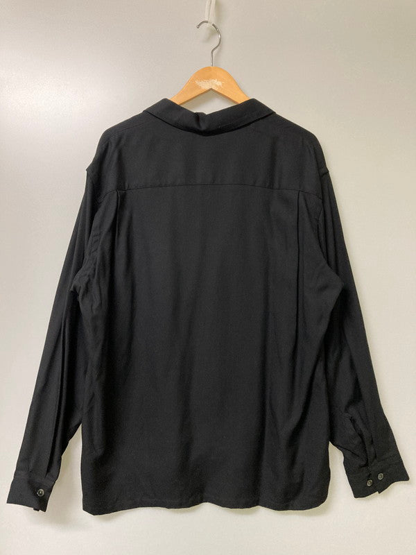 【中古品】【メンズ】 FRONT 11201 フロント ワンワントゥーオーワン OPEN COLLAR SHIRT オープンカラーシャツ メンズ トップス ブラウス 長袖シャツ 140-251128-em-19-min サイズ：M カラー：ブラック 万代Net店