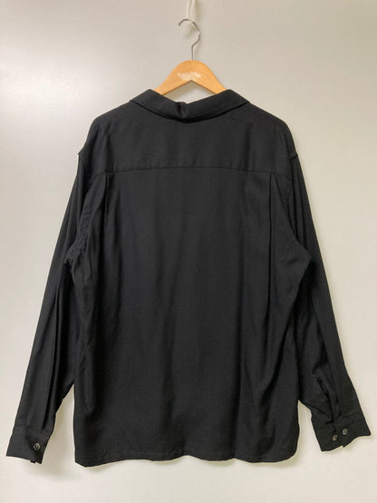 【中古品】【メンズ】 FRONT 11201 フロント ワンワントゥーオーワン OPEN COLLAR SHIRT オープンカラーシャツ メンズ トップス ブラウス 長袖シャツ 140-251128-em-19-min サイズ：M カラー：ブラック 万代Net店