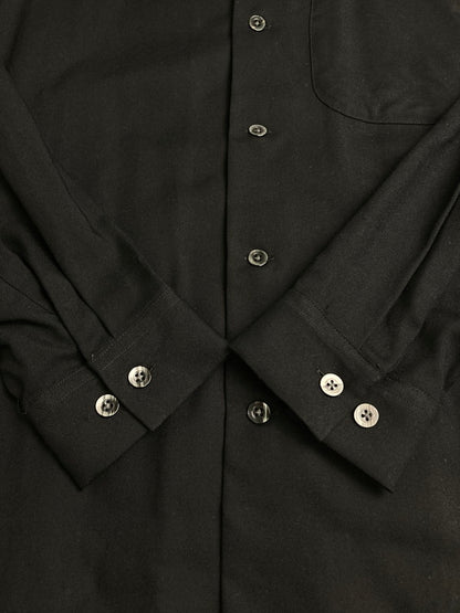 【中古品】【メンズ】 FRONT 11201 フロント ワンワントゥーオーワン OPEN COLLAR SHIRT オープンカラーシャツ メンズ トップス ブラウス 長袖シャツ 140-251128-em-19-min サイズ：M カラー：ブラック 万代Net店