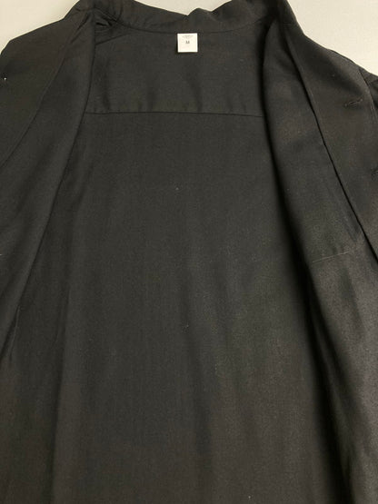 【中古品】【メンズ】 FRONT 11201 フロント ワンワントゥーオーワン OPEN COLLAR SHIRT オープンカラーシャツ メンズ トップス ブラウス 長袖シャツ 140-251128-em-19-min サイズ：M カラー：ブラック 万代Net店