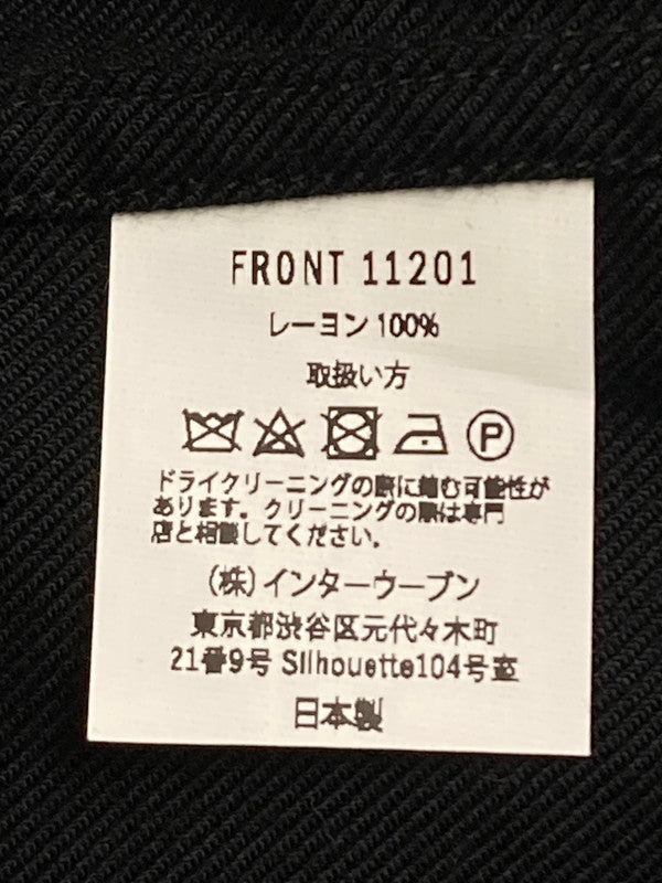 【中古品】【メンズ】 FRONT 11201 フロント ワンワントゥーオーワン OPEN COLLAR SHIRT オープンカラーシャツ メンズ トップス ブラウス 長袖シャツ 140-251128-em-19-min サイズ：M カラー：ブラック 万代Net店