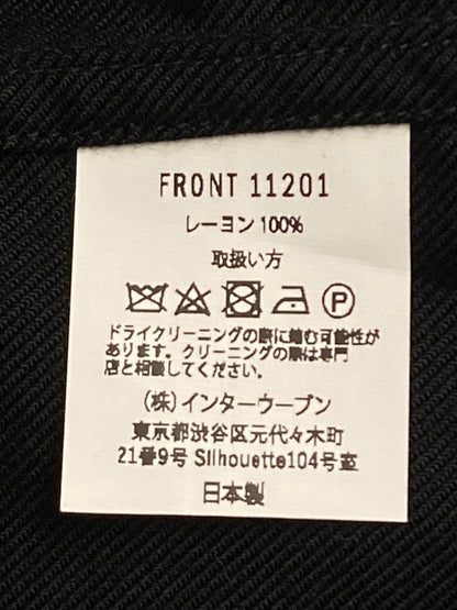 【中古品】【メンズ】 FRONT 11201 フロント ワンワントゥーオーワン OPEN COLLAR SHIRT オープンカラーシャツ メンズ トップス ブラウス 長袖シャツ 140-251128-em-19-min サイズ：M カラー：ブラック 万代Net店