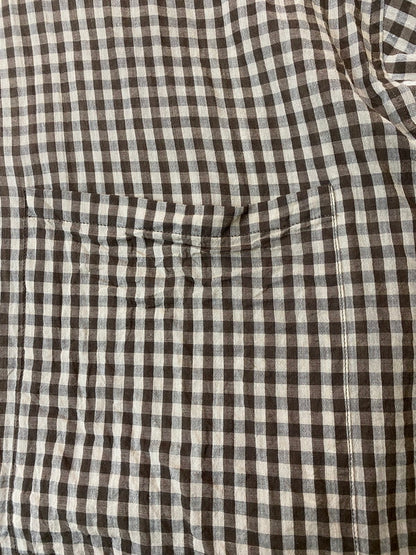 【中古品】【メンズ】 AURALEE オーラリー 25SS AIRY LIGHT COTTON CHECK BIG SHIRT A25SS01GC エアリーライト コットン チェック ビッグシャツ 長袖 トップス 140-251129-kk-25-min サイズ：3 カラー：ブラウン 万代Net店