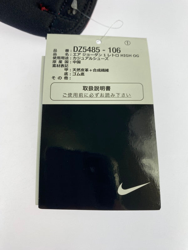 【中古美品】【メンズ】 NIKE ナイキ AIR JORDAN 1 RETRO HIGH OG BLACK TOE REIMAGINED DZ5485-106 エア ジョーダン 1 レトロ ハイ オリジナル ブラックトゥ/つま黒 リイマジンド スニーカー 靴 160-251129-kk-10-min カラー：WHITE/BLACK-VARSITY RED-SAIL 万代Net店