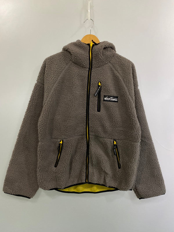 【中古美品】【メンズ】 WILDTHINGS ワイルドシングス ボア フリース ジャケット メンズ アウター アウトドア 144-251128-em-08-min サイズ：L カラー：グレー 万代Net店