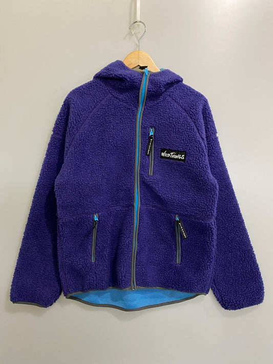 【中古品】【メンズ】 WILDTHINGS ワイルドシングス ボアフリースジャケット メンズ アウター 144-260702-hu-34-min サイズ：Ｓ カラー：パープル/ライトブルー 万代Net店