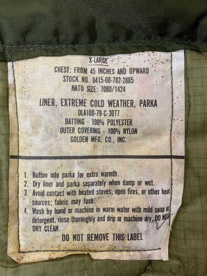 【中古品】【メンズ】 U.S.ARMY アメリカ軍 70's M-65 FISHTAIL PARKA VINTAGE 70年代 M-65 フィッシュテールパーカー アウター ミリタリーコート ライナー付き 146-251129-kk-36-min サイズ：XL カラー：オリーブ 万代Net店