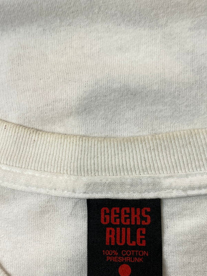 【中古品】【メンズ】 GHOST IN THE SHELL 攻殻機動隊 × GEEKS RULE ギークスルール 別注 コラボ SILKSCREEN PRINTING T-SHIRT VOL.03 MOTOKO シルクスクリーン プリント Tシャツ 半袖 トップス 142-251129-kk-26-min サイズ：L カラー：ホワイト 万代Net店