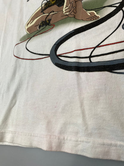 【中古品】【メンズ】 GHOST IN THE SHELL 攻殻機動隊 × GEEKS RULE ギークスルール 別注 コラボ SILKSCREEN PRINTING T-SHIRT VOL.03 MOTOKO シルクスクリーン プリント Tシャツ 半袖 トップス 142-251129-kk-26-min サイズ：L カラー：ホワイト 万代Net店