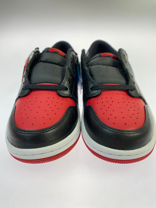 【未使用品】【メンズ】 NIKE ナイキ WMNS AIR JORDAN 1 LOW OG UNC TO CHI CZ0775-046 ウィメンズ エアジョーダン 1 レトロ ロー オリジナル スニーカー 靴 160-251129-kk-04-min カラー：BLACK/DK POWDER BLUE-GYM RED 万代Net店