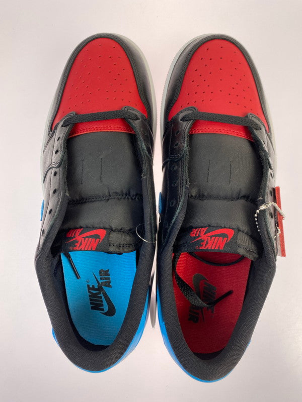 【未使用品】【メンズ】 NIKE ナイキ WMNS AIR JORDAN 1 LOW OG UNC TO CHI CZ0775-046 ウィメンズ エアジョーダン 1 レトロ ロー オリジナル スニーカー 靴 160-251129-kk-04-min カラー：BLACK/DK POWDER BLUE-GYM RED 万代Net店