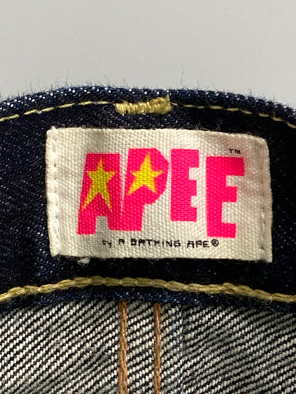 【中古品】【メンズ】 A BATHING APE アベイシングエイプ APEE BACK LOGOS DENIM PANTS バックロゴ デニムパンツ ボトムス 153-251204-jt-33-min サイズ：SHORT カラー：インディゴ 万代Net店
