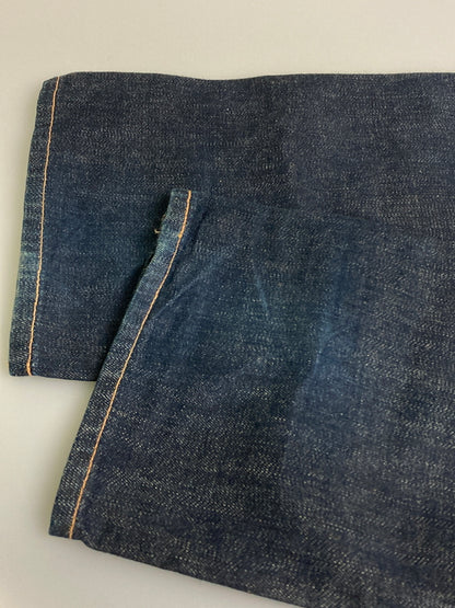 【中古品】【メンズ】 A BATHING APE アベイシングエイプ APEE APE SHALL NEVER KILL APE DENIM PANTS プリント デニムパンツ ボトムス 153-251204-jt-34-min サイズ：TALL カラー：インディゴ 万代Net店