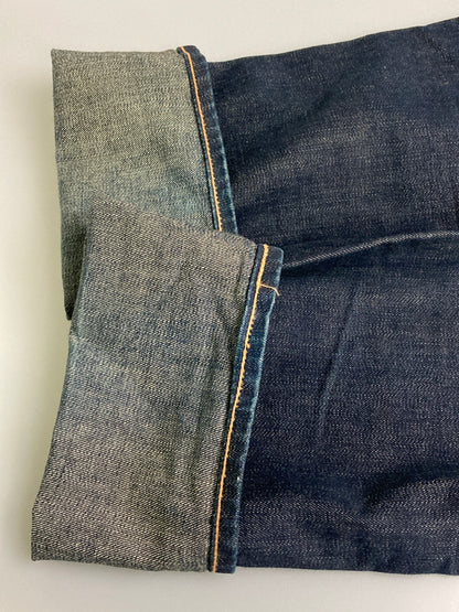 【中古品】【メンズ】 A BATHING APE アベイシングエイプ APEE APE SHALL NEVER KILL APE DENIM PANTS プリント デニムパンツ ボトムス 153-251204-jt-34-min サイズ：TALL カラー：インディゴ 万代Net店