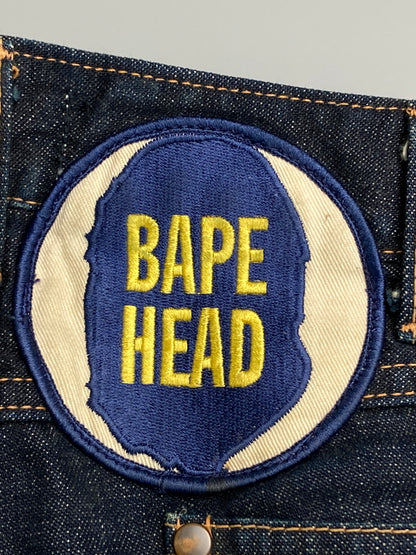 【中古品】【メンズ】 A BATHING APE アベイシングエイプ APEE APE SHALL NEVER KILL APE DENIM PANTS プリント デニムパンツ ボトムス 153-251204-jt-34-min サイズ：TALL カラー：インディゴ 万代Net店