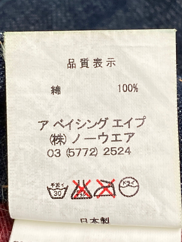 【中古品】【メンズ】 A BATHING APE アベイシングエイプ APEE APE SHALL NEVER KILL APE DENIM PANTS プリント デニムパンツ ボトムス 153-251204-jt-34-min サイズ：TALL カラー：インディゴ 万代Net店