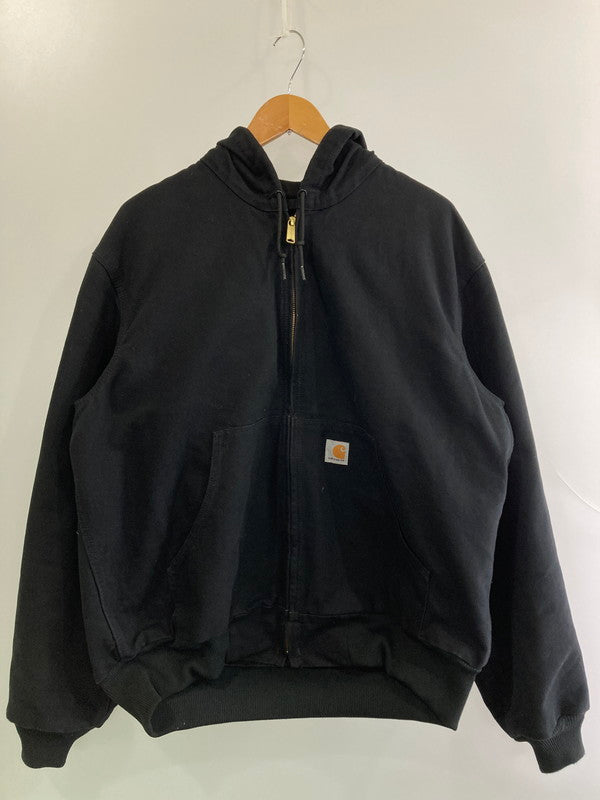 【中古品】【メンズ】 Carhartt カーハート DUCK ACTIVE JACKET THERMAL LINED BLACK J131-BLK ダック アクティブ ジャケット サーマル裏地 メンズ アウター フード付き 142-251130-em-24-min サイズ：Ｌ カラー：ブラック 万代Net店