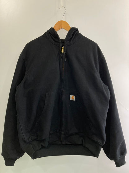 【中古品】【メンズ】 Carhartt カーハート DUCK ACTIVE JACKET THERMAL LINED BLACK J131-BLK ダック アクティブ ジャケット サーマル裏地 メンズ アウター フード付き 142-251130-em-24-min サイズ：Ｌ カラー：ブラック 万代Net店