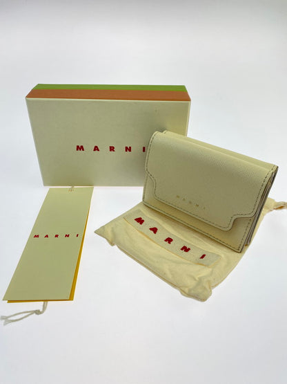 【中古品】【レディース】 MARNI マルニ TRUNK TRIFOLD WALLET PFMOW02U07 トランク トライフォールドウォレット 三つ折り財布 200-251129-kk-55-min カラー：TALC 万代Net店