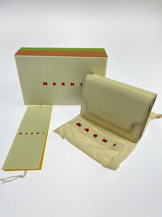 【中古品】【レディース】 MARNI マルニ TRUNK TRIFOLD WALLET PFMOW02U07 トランク トライフォールドウォレット 三つ折り財布 200-251129-kk-55-min カラー：TALC 万代Net店