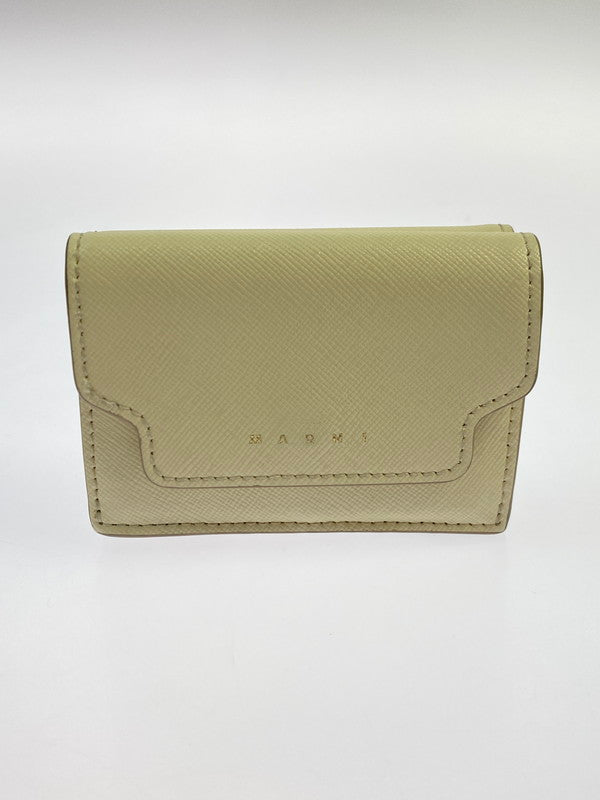 【中古品】【レディース】 MARNI マルニ TRUNK TRIFOLD WALLET PFMOW02U07 トランク トライフォールドウォレット 三つ折り財布 200-251129-kk-55-min カラー：TALC 万代Net店